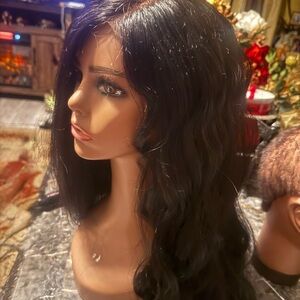 Black Virgin Hair Wig. 100% human hair 26”, 200 density, 13 x 6 lace